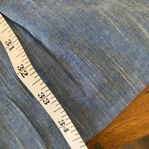 Mudpie Sleeveless Summer Tiered Chambray V Neck Babydoll Dress Sz M - Picture 9 of 9